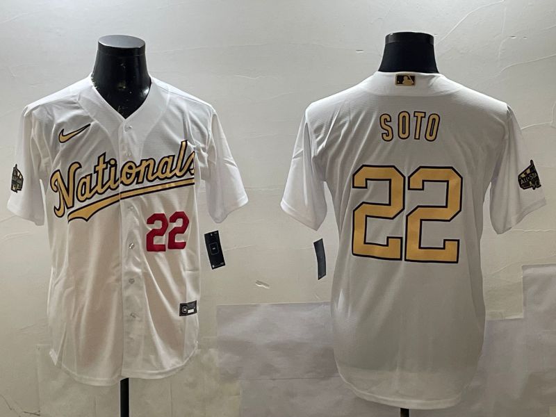 Men Washington Nationals #22 Soto White All Star Game 2025 Nike MLB Jersey style 2->washington nationals->MLB Jersey